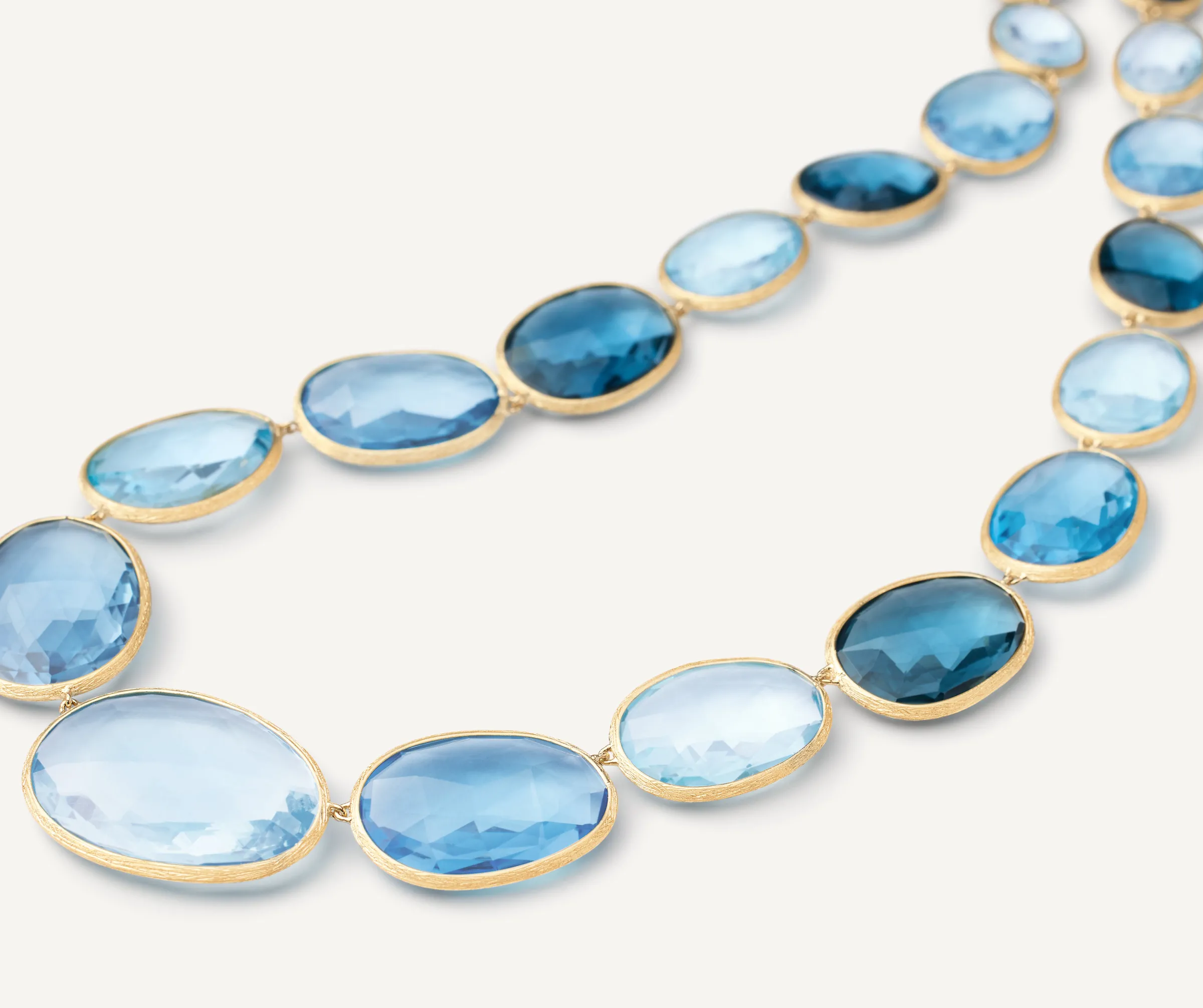 Necklaces-Marco Bicego 18K Yellow Gold Graduated Mixed Topaz Necklace Yellowgold