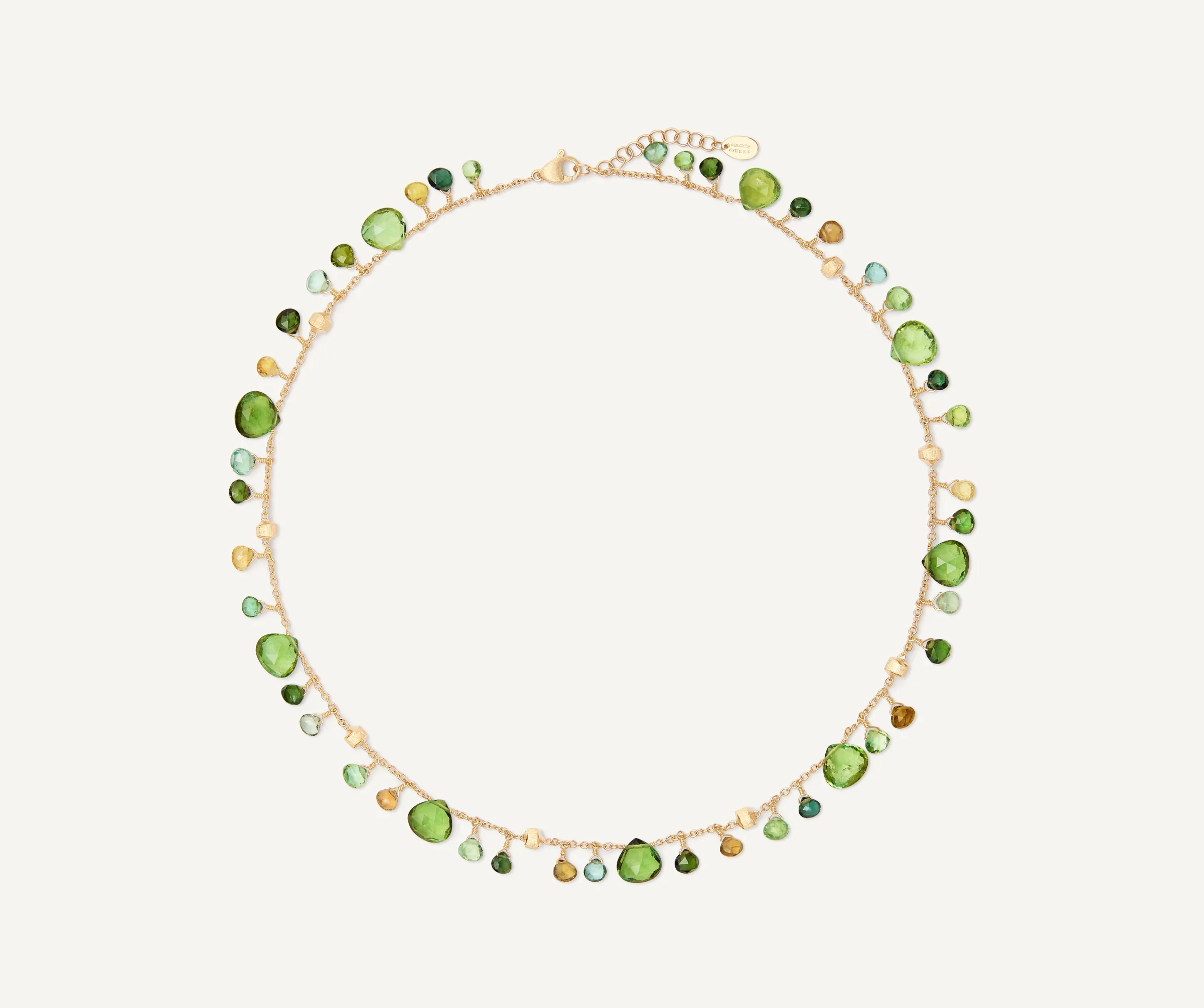 Necklaces-Marco Bicego 18K Yellow Gold Green Tourmaline Single-Strand Necklace Yellowgold