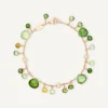 Bracelets-Marco Bicego 18K Yellow Gold Green Tourmaline Single-Strand Bracelet Yellowgold