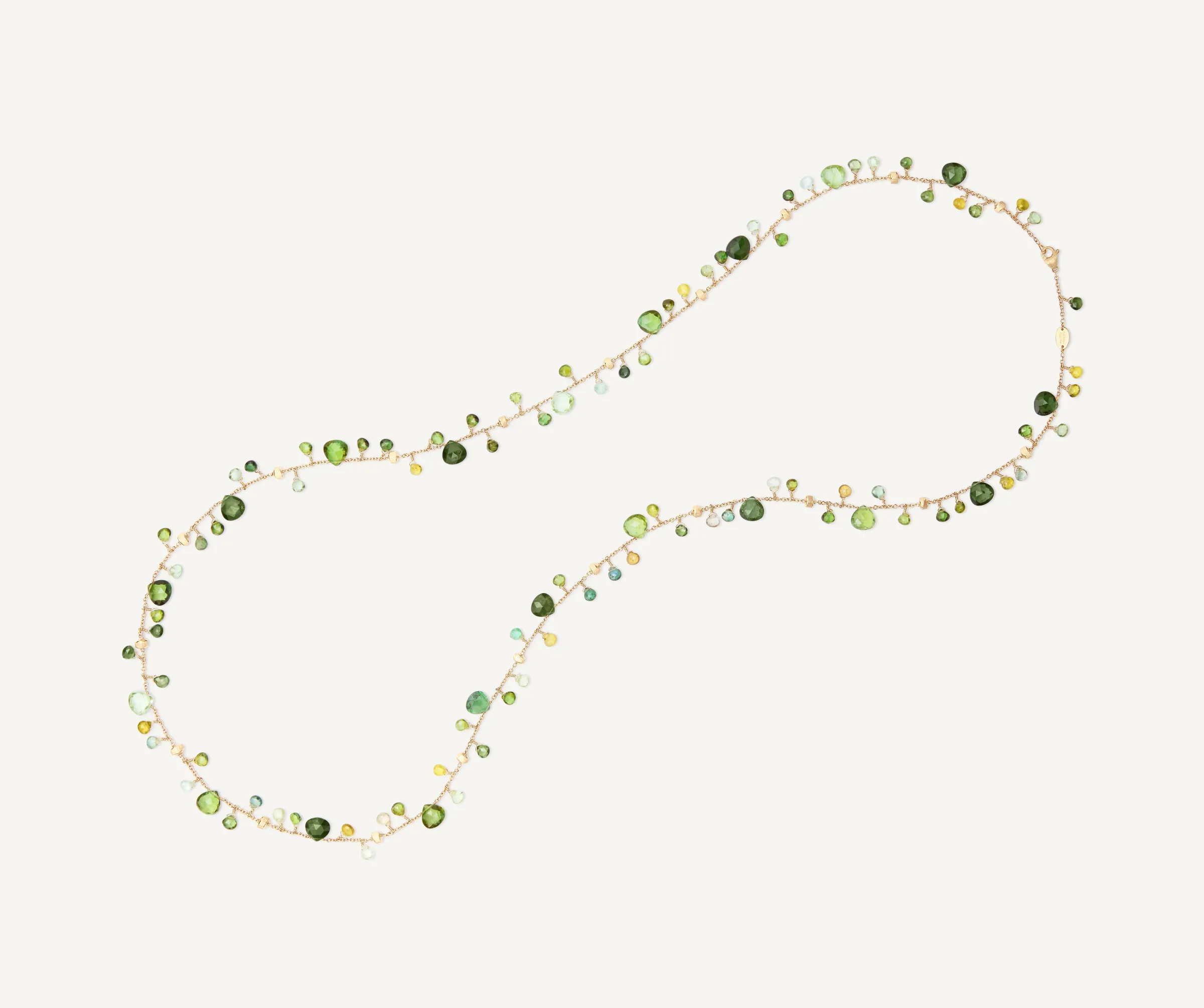 Necklaces-Marco Bicego 18K Yellow Gold Green Tourmaline Long Necklace Yellowgold