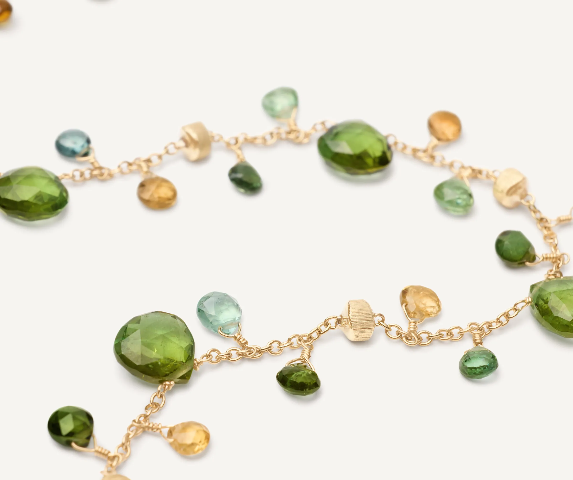 Necklaces-Marco Bicego 18K Yellow Gold Green Tourmaline Single-Strand Necklace Yellowgold