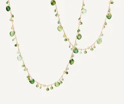 Necklaces-Marco Bicego 18K Yellow Gold Green Tourmaline Long Necklace Yellowgold