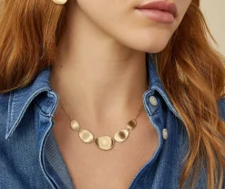 Necklaces-Marco Bicego 18K Yellow Gold "Halfie" Petal Necklace Yellowgold
