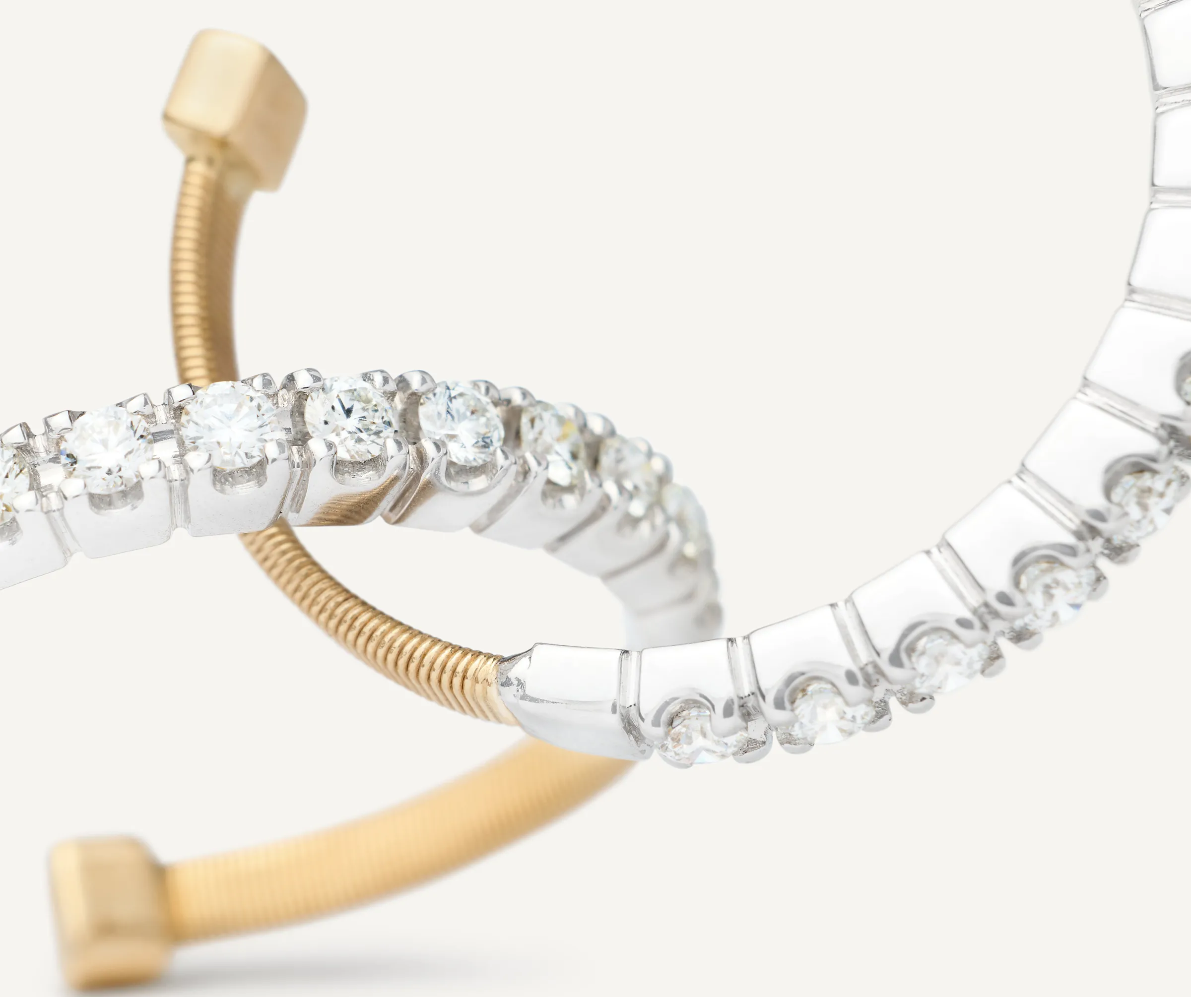 Earrings-Marco Bicego 18K Yellow Gold Hoop Diamond Earrings Yellowgold