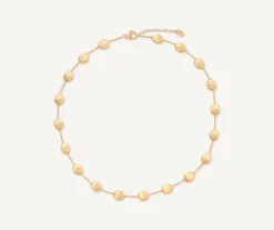 Necklaces-Marco Bicego 18K Yellow Gold Large Bean Adjustable Necklace Yellowgold