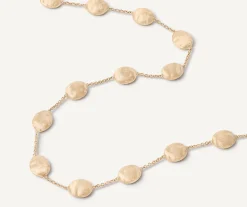 Necklaces-Marco Bicego 18K Yellow Gold Large Bean Adjustable Necklace Yellowgold