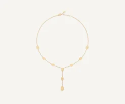 Necklaces-Marco Bicego 18K Yellow Gold Lariat Necklace with Diamonds Yellowgold