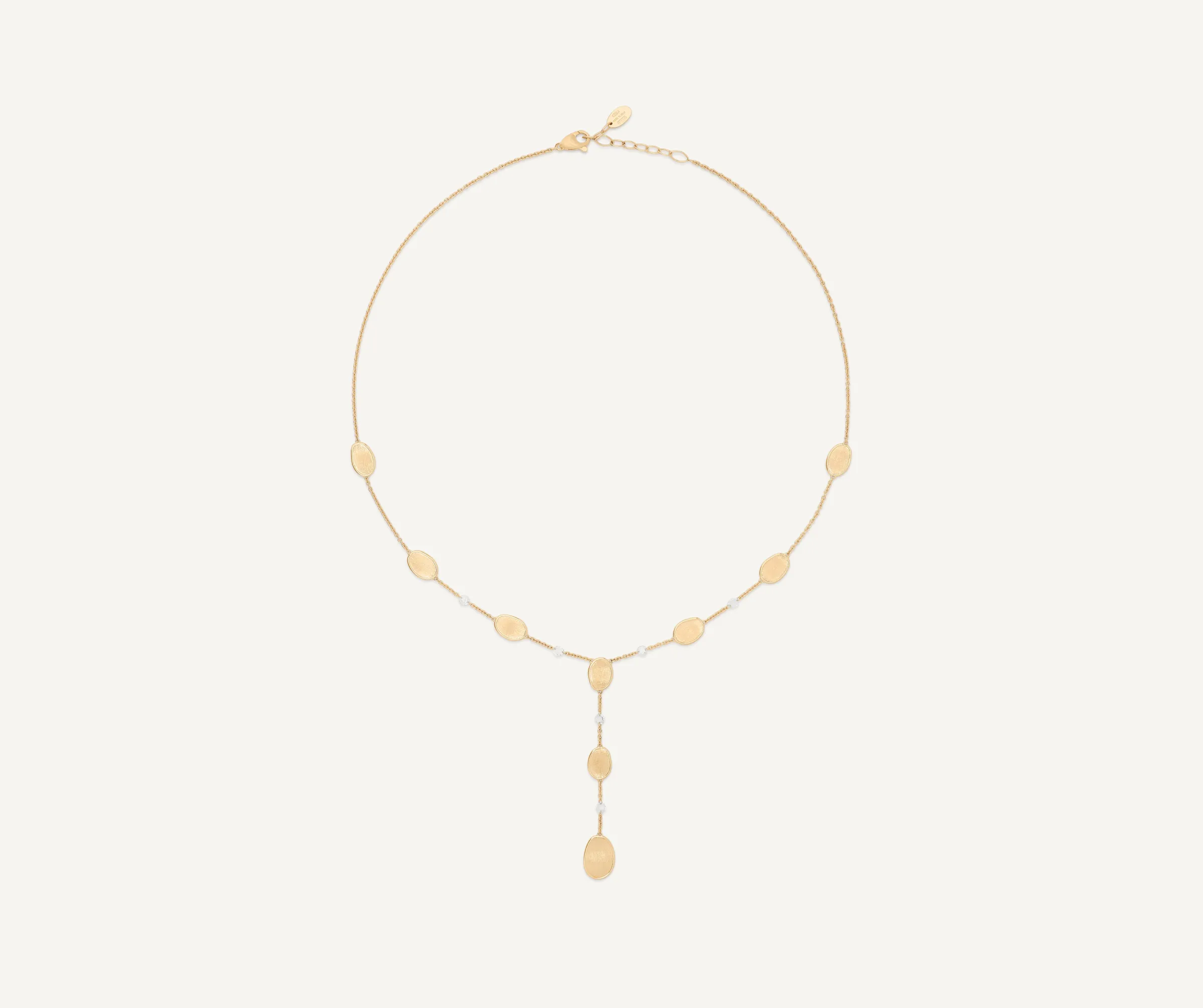 Necklaces-Marco Bicego 18K Yellow Gold Lariat Necklace with Diamonds Yellowgold
