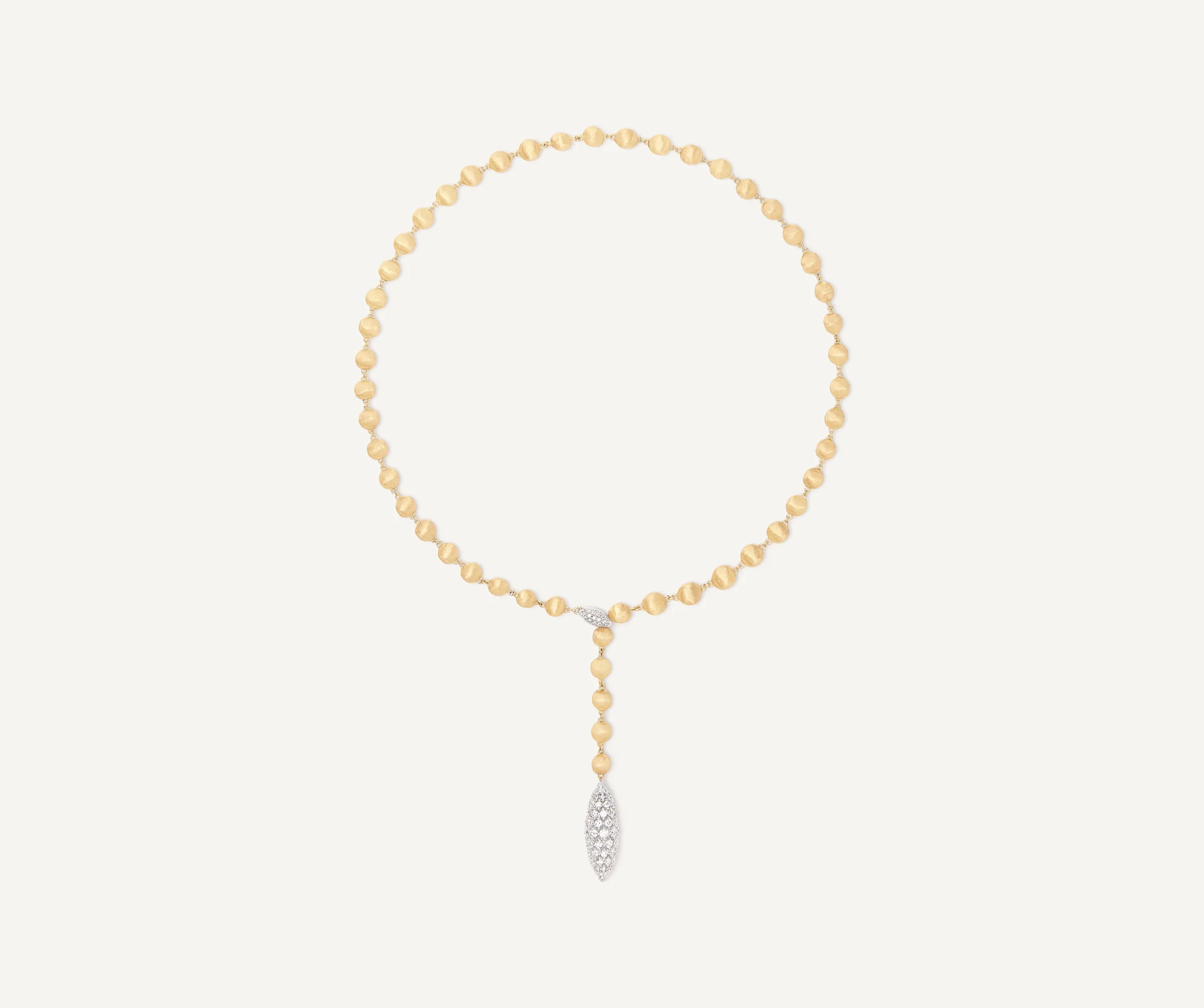 Necklaces-Marco Bicego 18K Yellow Gold Lariat Necklace With Diamond Pendant Yellowgold