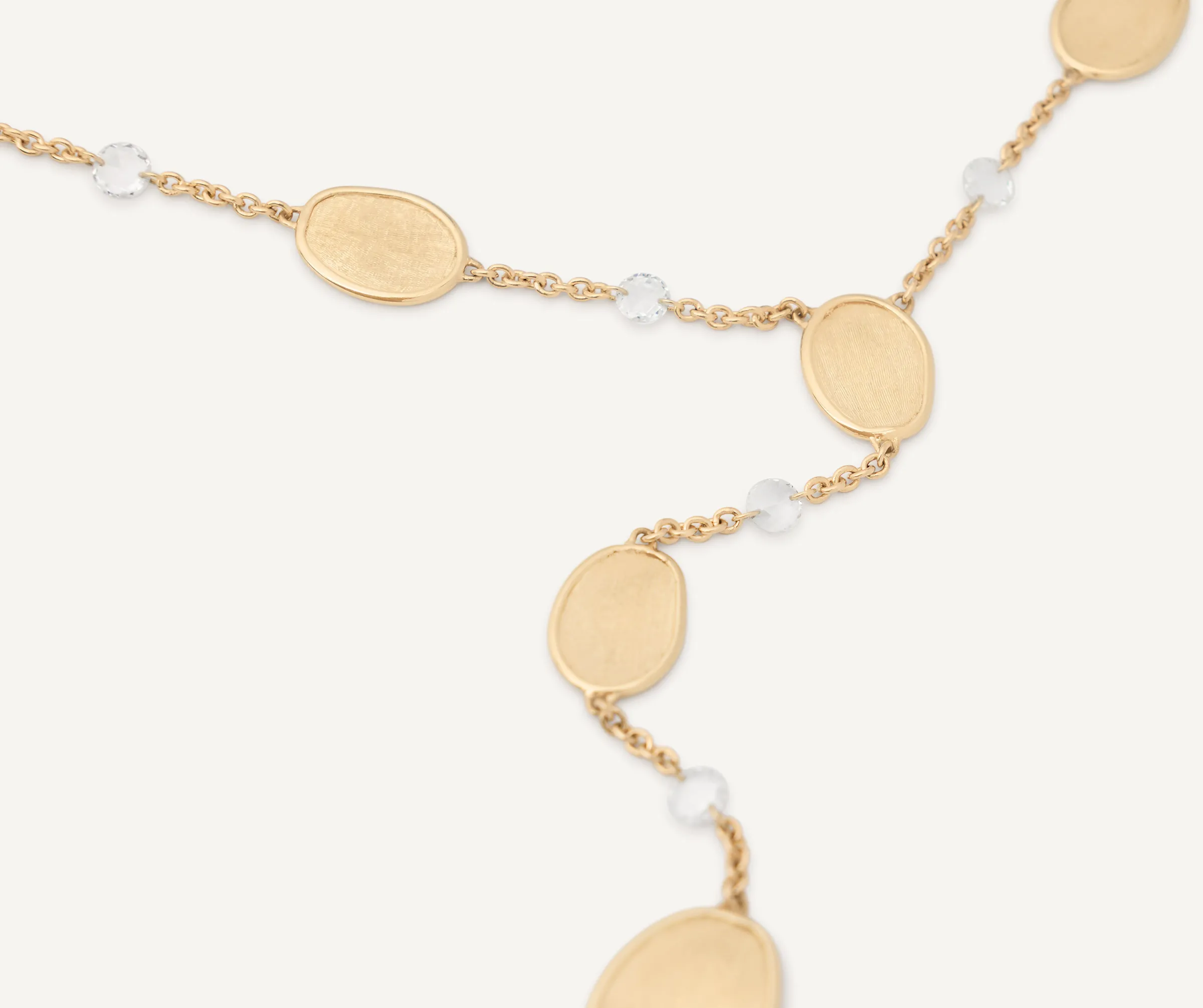 Necklaces-Marco Bicego 18K Yellow Gold Lariat Necklace with Diamonds Yellowgold