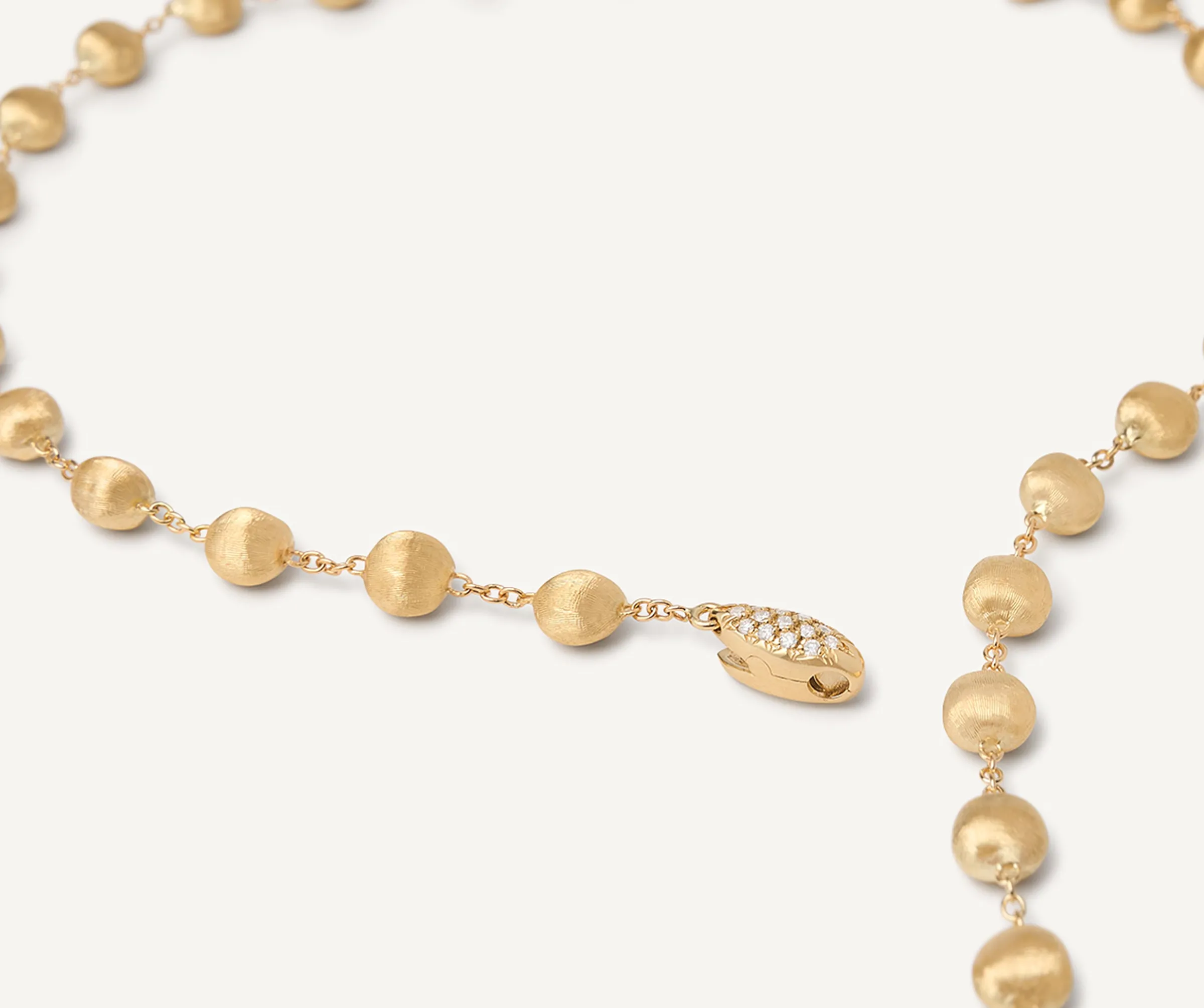 Necklaces-Marco Bicego 18K Yellow Gold Lariat Necklace With Diamond Pavé Clasp Yellowgold