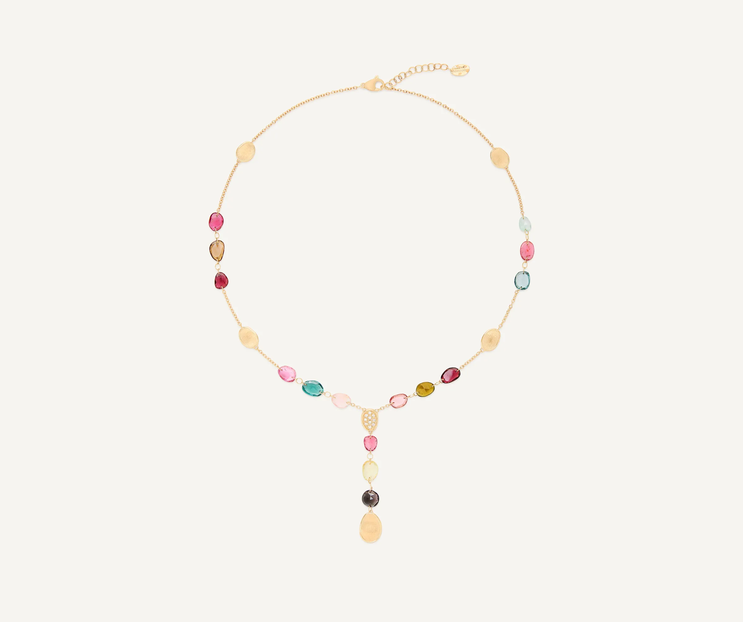 Necklaces-Marco Bicego 18K Yellow Gold Lariat Tourmaline Necklace Yellowgold