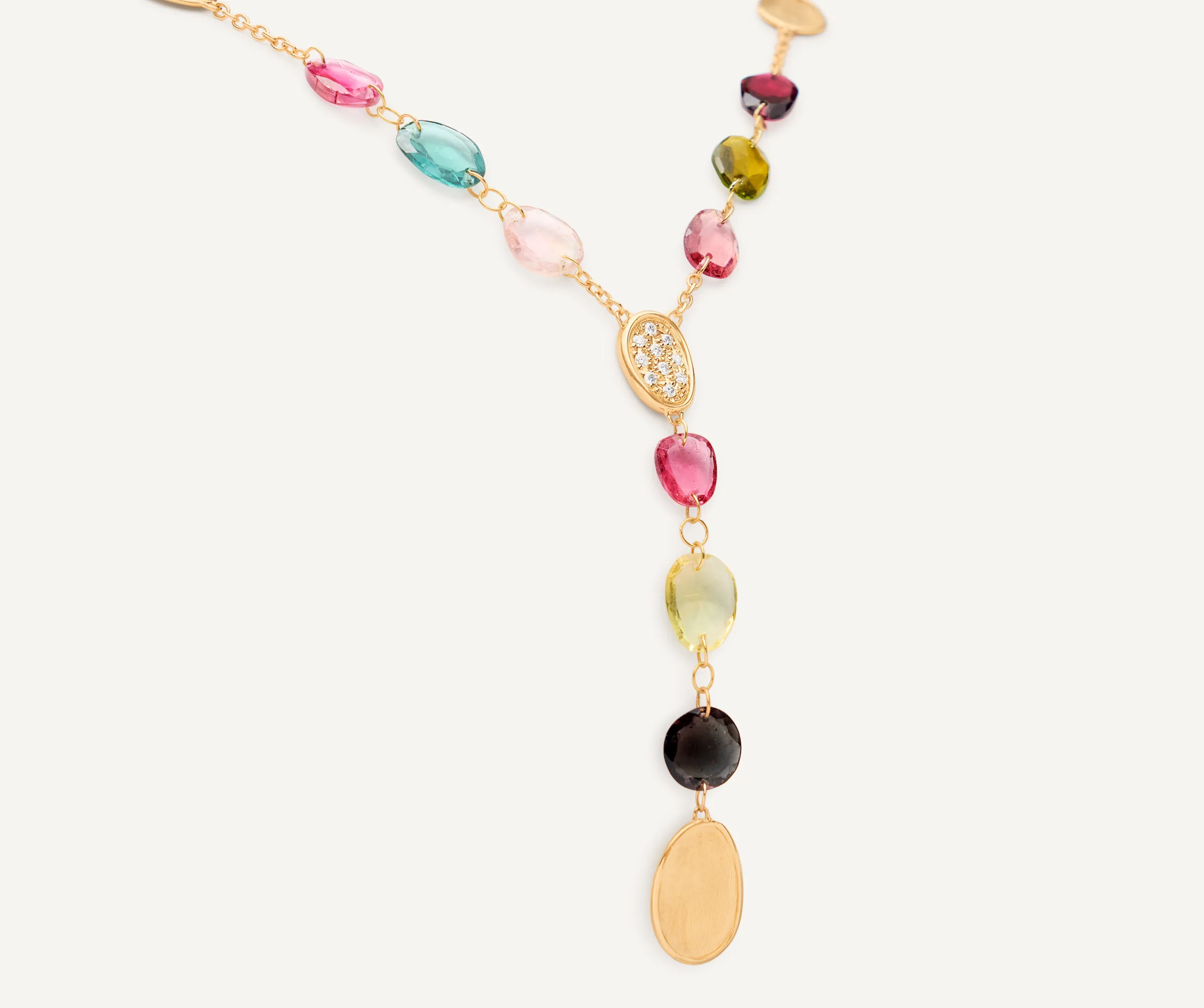 Necklaces-Marco Bicego 18K Yellow Gold Lariat Tourmaline Necklace Yellowgold