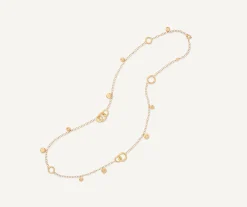 Necklaces-Marco Bicego 18K Yellow Gold Link u0026 Charm Necklace, Long Yellowgold