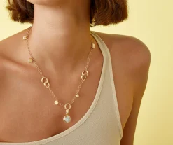 Necklaces-Marco Bicego 18K Yellow Gold Link u0026 Charm Necklace Yellowgold