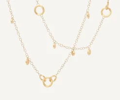 Necklaces-Marco Bicego 18K Yellow Gold Link u0026 Charm Necklace, Long Yellowgold