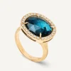 Rings-Marco Bicego 18K Yellow Gold London Blue Topaz Cocktail Ring With Diamonds Yellowgold
