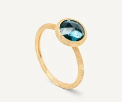 Rings-Marco Bicego 18K Yellow Gold London Blue Topaz Stackable Ring YellowGold