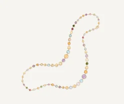 Necklaces-Marco Bicego 18K Yellow Gold Long Graduated Gemstone Necklace Yellowgold