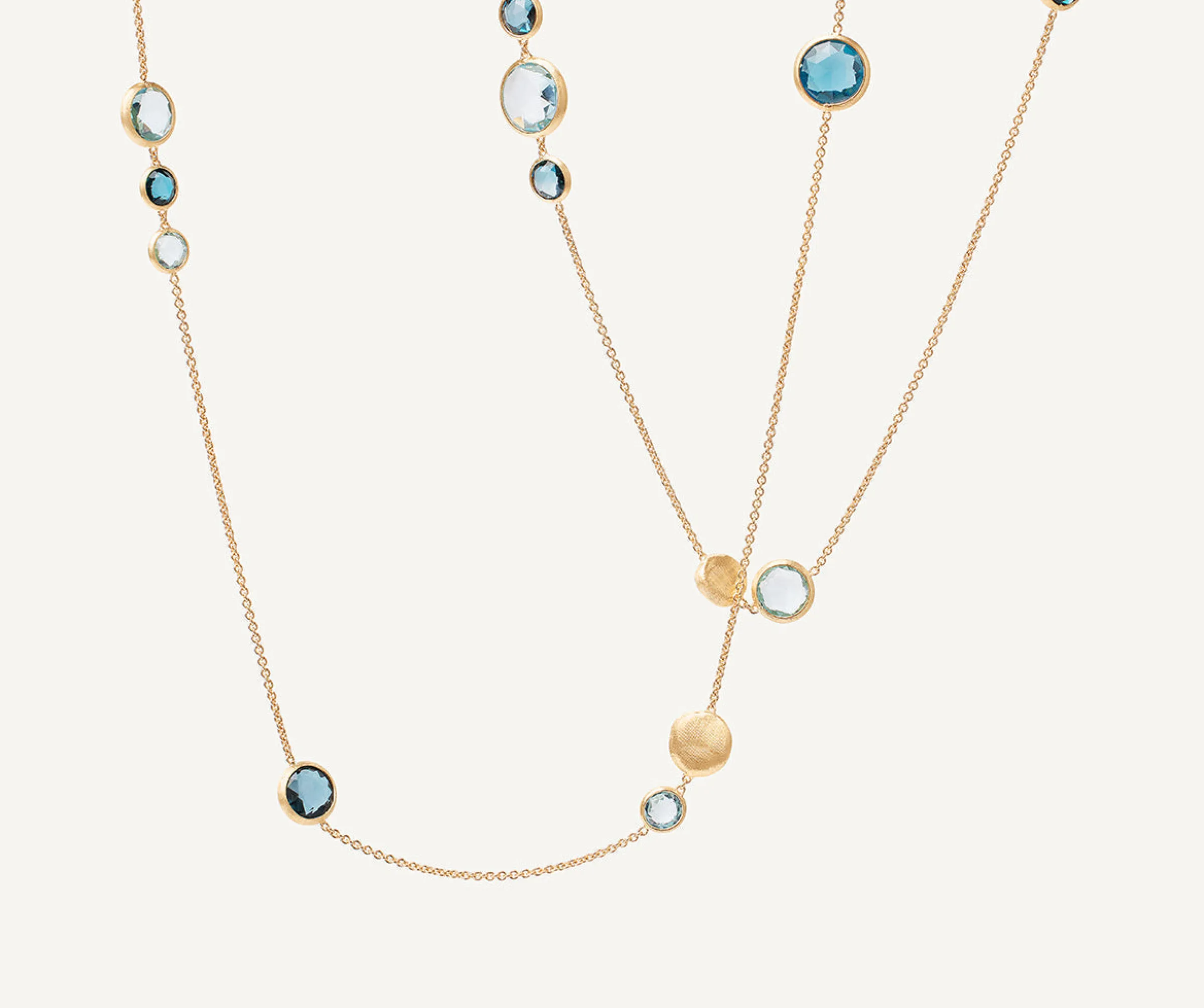 Necklaces-Marco Bicego 18K Yellow Gold Long Mixed Topaz Necklace Yellowgold