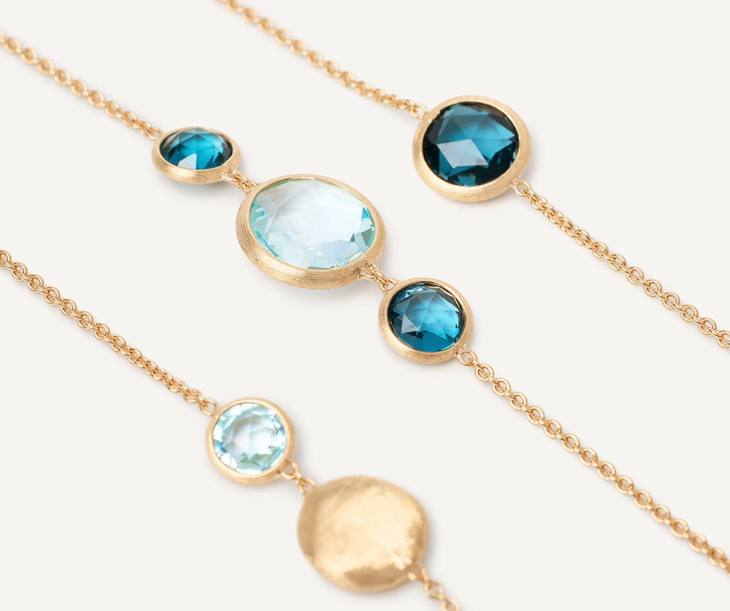 Necklaces-Marco Bicego 18K Yellow Gold Long Mixed Topaz Necklace Yellowgold