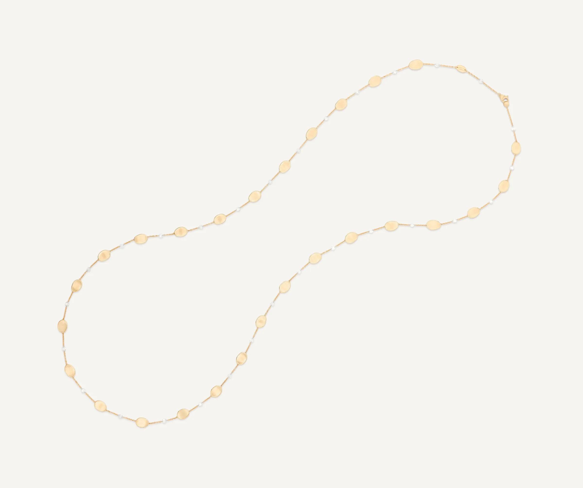 Necklaces-Marco Bicego 18K Yellow Gold Long Necklace with Diamonds Yellowgold