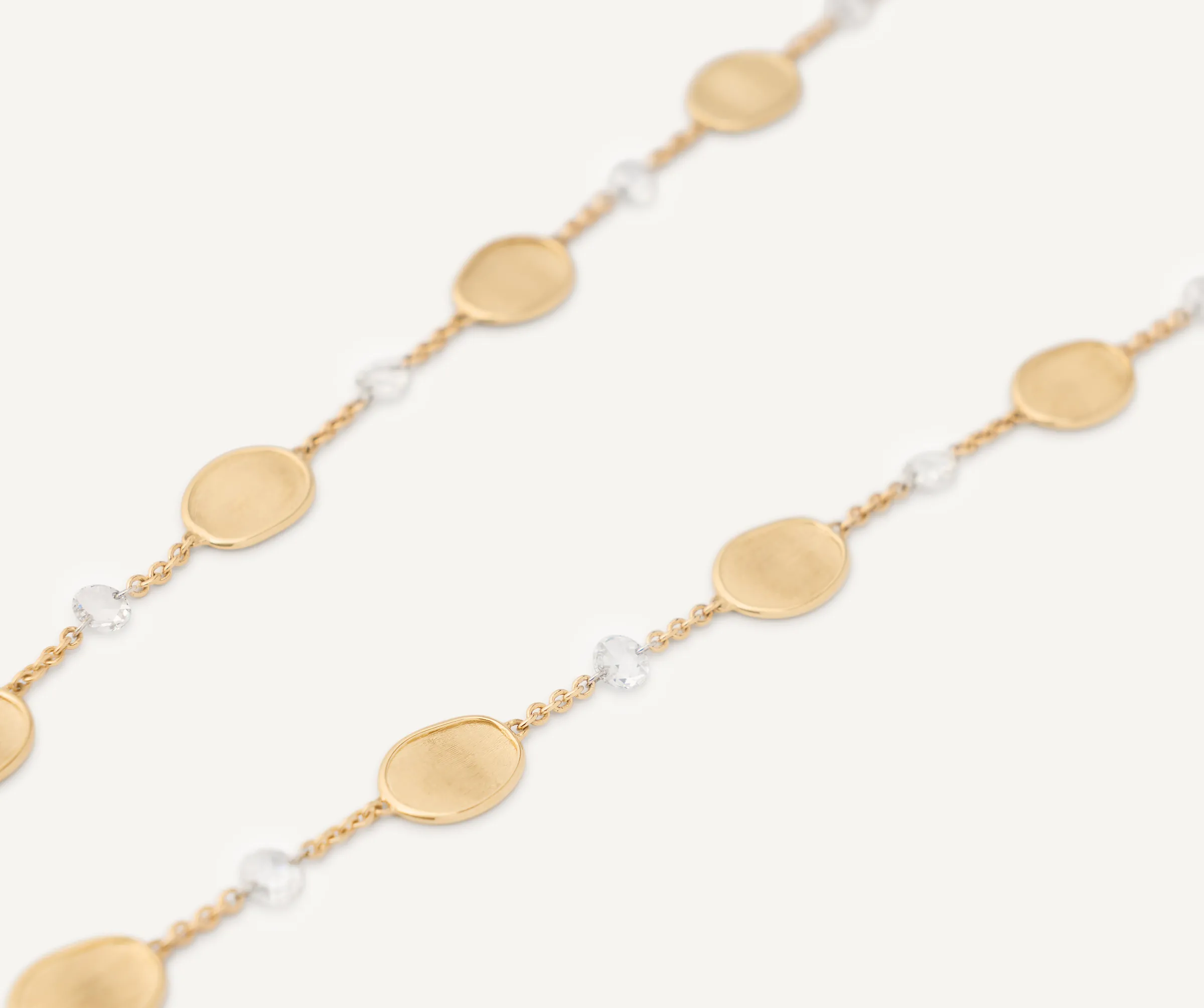 Necklaces-Marco Bicego 18K Yellow Gold Long Necklace with Diamonds Yellowgold