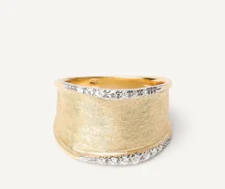 Rings-Marco Bicego 18K Yellow Gold Medium Band with Diamonds Yellowgold