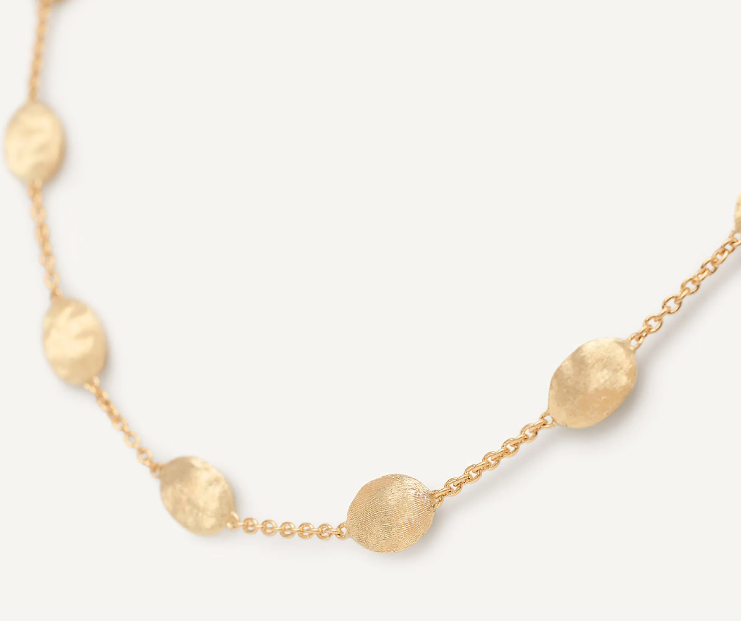 Necklaces-Marco Bicego 18K Yellow Gold Medium Bean Adjustable Necklace Yellowgold