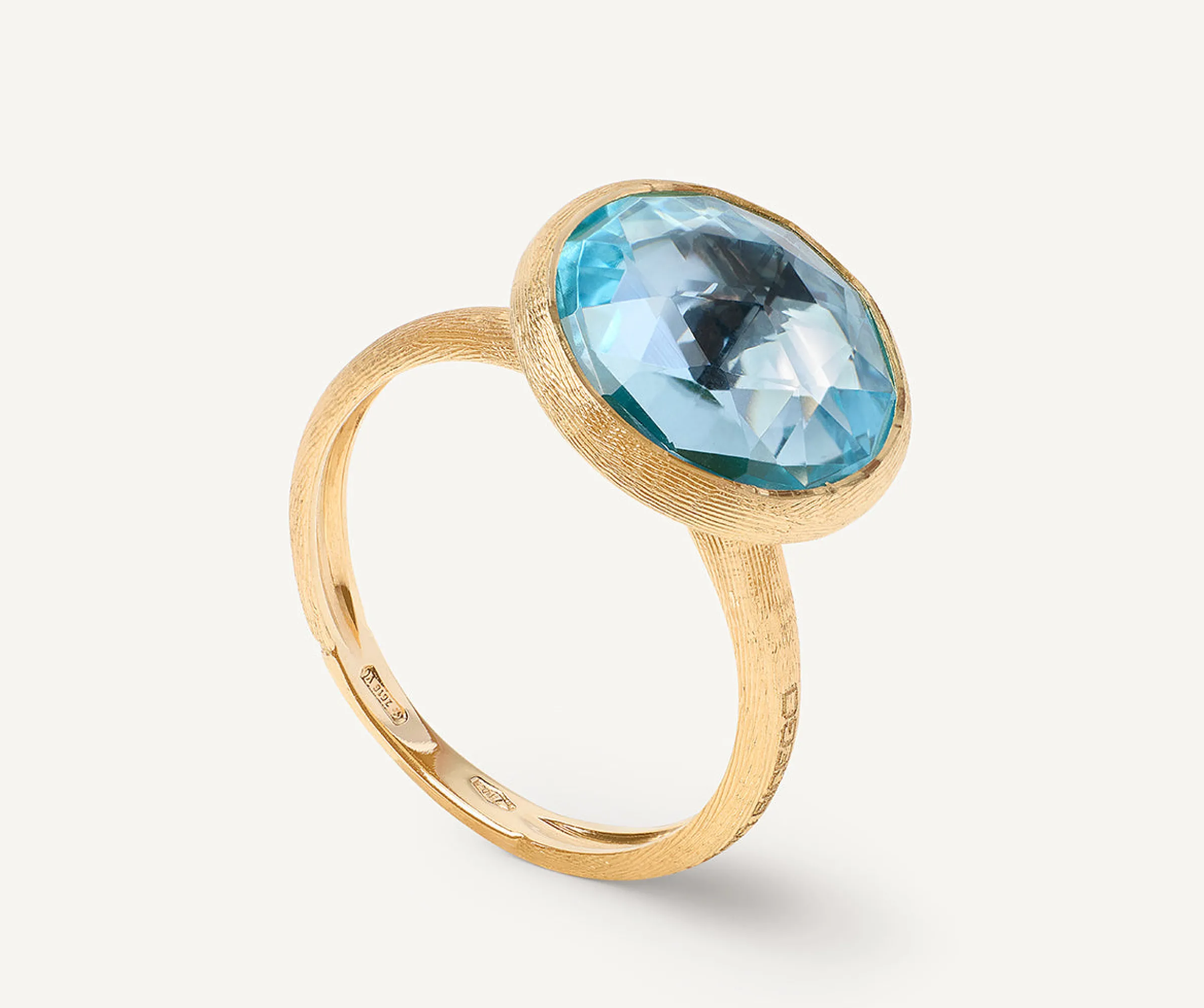 Rings-Marco Bicego 18K Yellow Gold Medium Blue Topaz Ring YellowGold