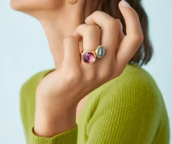 Rings-Marco Bicego 18K Yellow Gold Medium Blue Topaz Ring YellowGold
