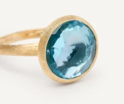 Rings-Marco Bicego 18K Yellow Gold Medium Blue Topaz Ring YellowGold