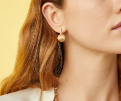 Earrings-Marco Bicego 18K Yellow Gold Medium Drop Earrings With Diamonds Yellowgold