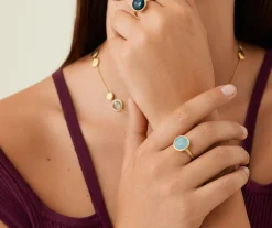 Rings-Marco Bicego 18K Yellow Gold Medium Gemstone Ring Yellowgold
