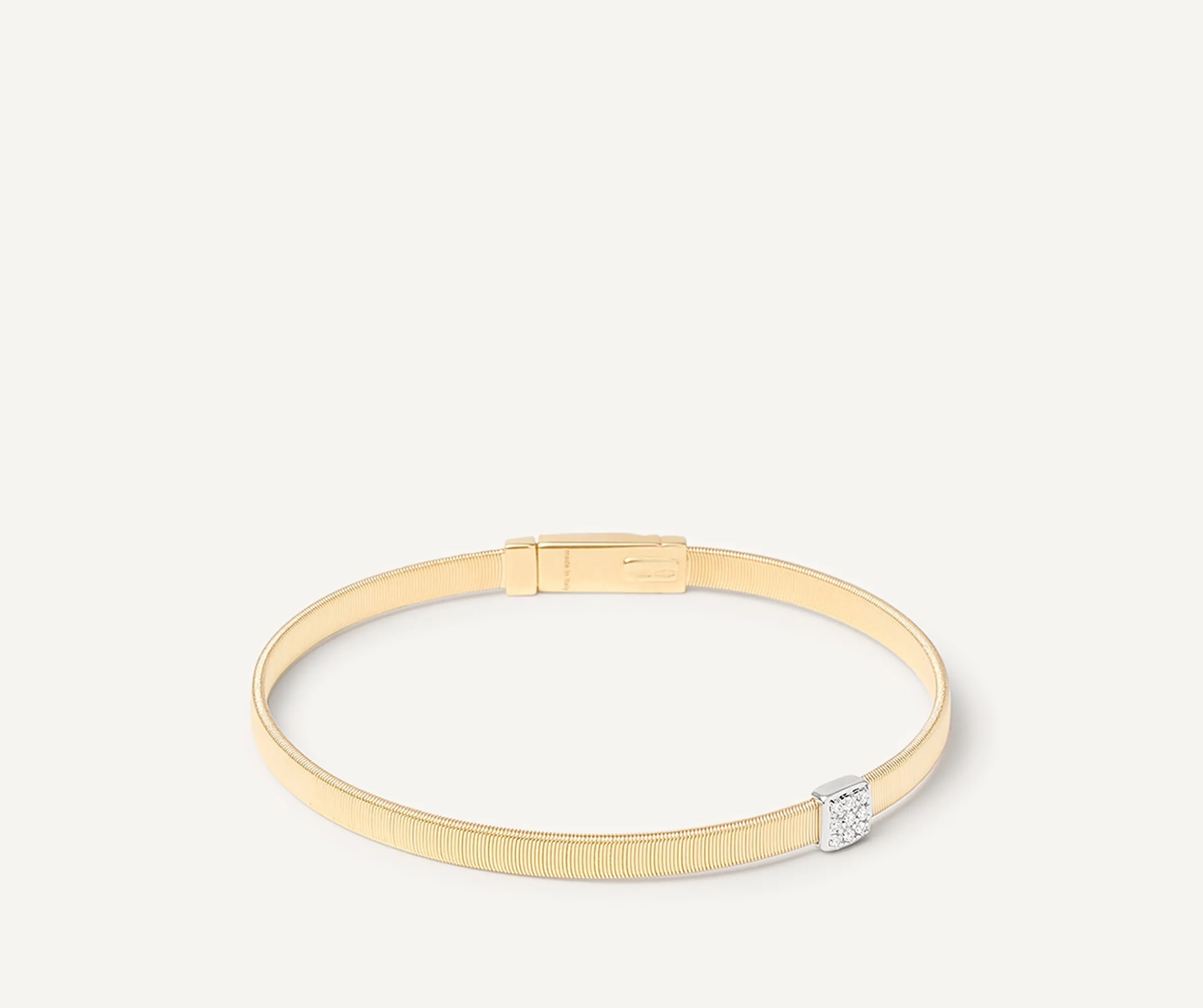 Bracelets-Marco Bicego 18K Yellow Gold Medium Stackable Bracelet With Diamonds Yellowgold