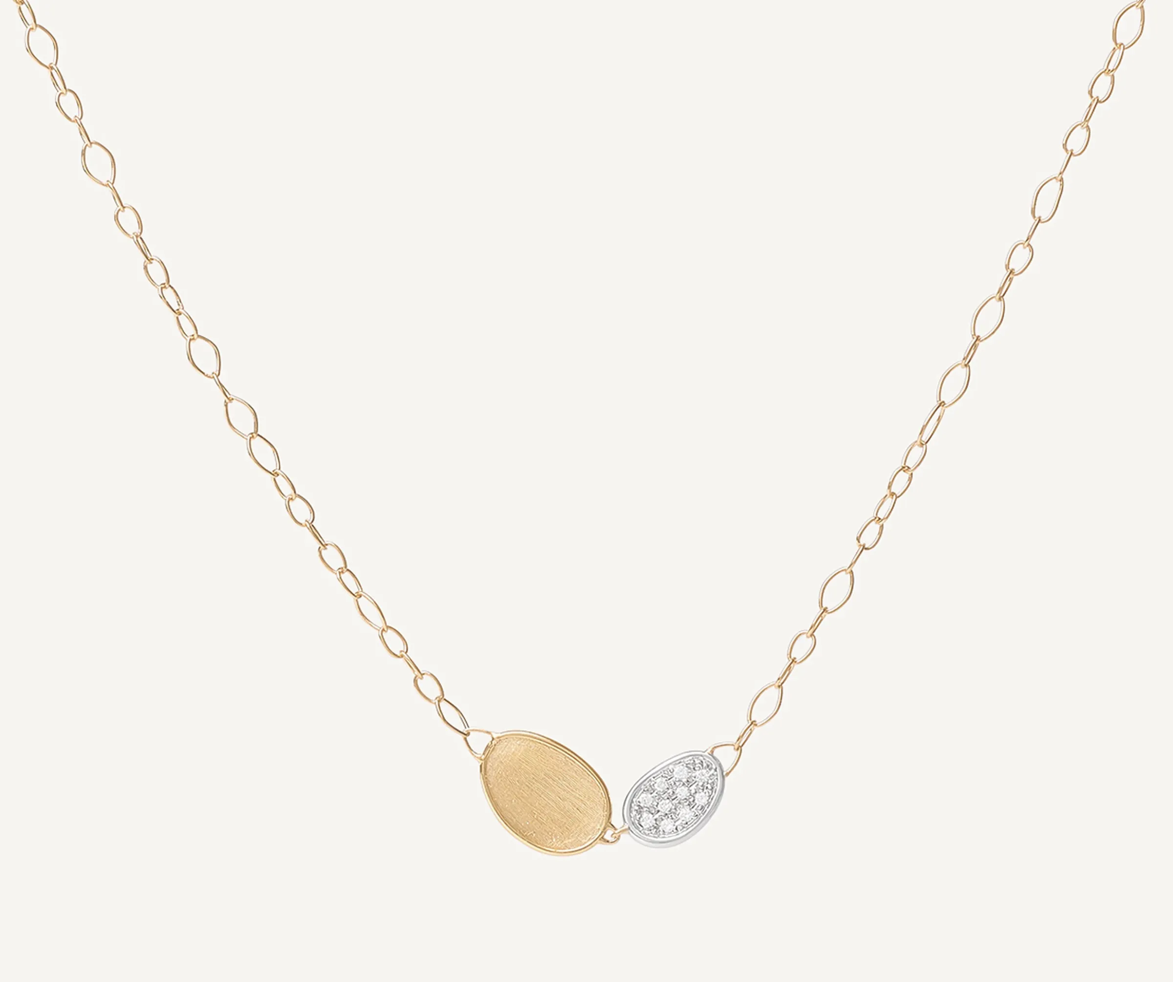 Pendants | Necklaces-Marco Bicego 18K Yellow Gold Mini-Petal u0026 Diamond Pendant Necklace Yellowgold