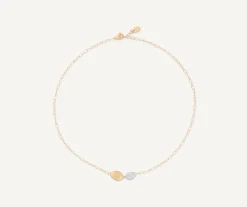 Pendants | Necklaces-Marco Bicego 18K Yellow Gold Mini-Petal u0026 Diamond Pendant Necklace Yellowgold