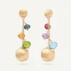 Earrings-Marco Bicego 18K Yellow Gold Mixed Gemstone Short Drop Earrings Yellowgold