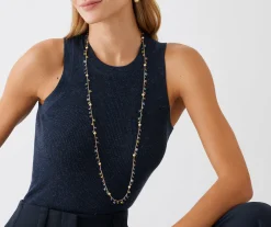 Necklaces-Marco Bicego 18K Yellow Gold Mixed Gemstone Long Necklace Yellowgold