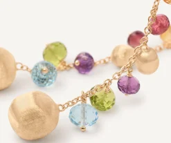 Earrings-Marco Bicego 18K Yellow Gold Mixed Gemstone Duster Earrings Yellowgold