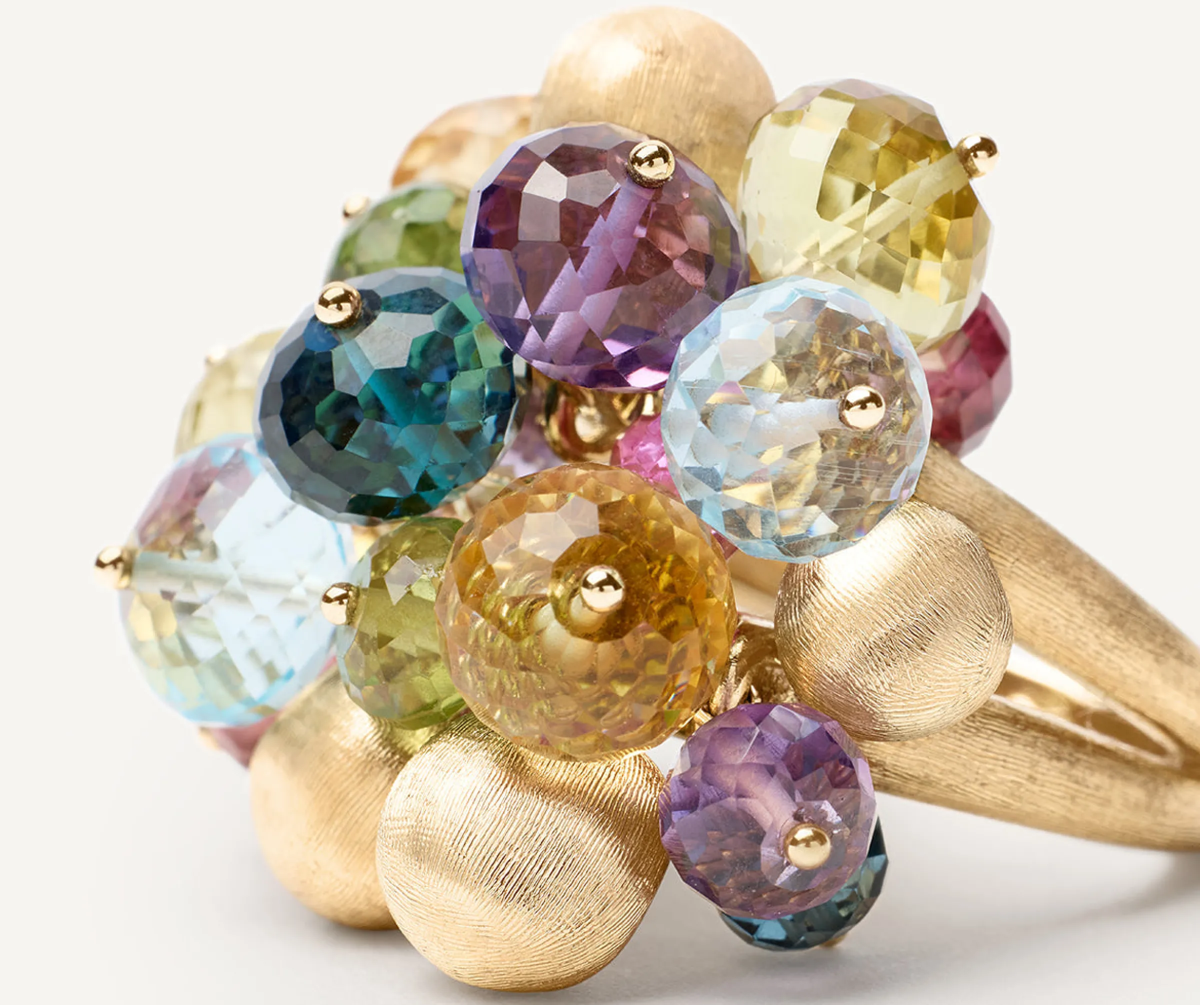Rings-Marco Bicego 18K Yellow Gold Mixed Gemstone Large Cocktail Ring Yellowgold