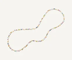 Necklaces-Marco Bicego 18K Yellow Gold Mixed Gemstone Long Necklace Yellowgold