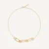 Necklaces-Marco Bicego 18K Yellow Gold Mixed Link Half Collar Necklace Yellowgold