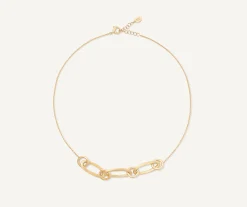 Necklaces-Marco Bicego 18K Yellow Gold Mixed Link Half Collar Necklace Yellowgold