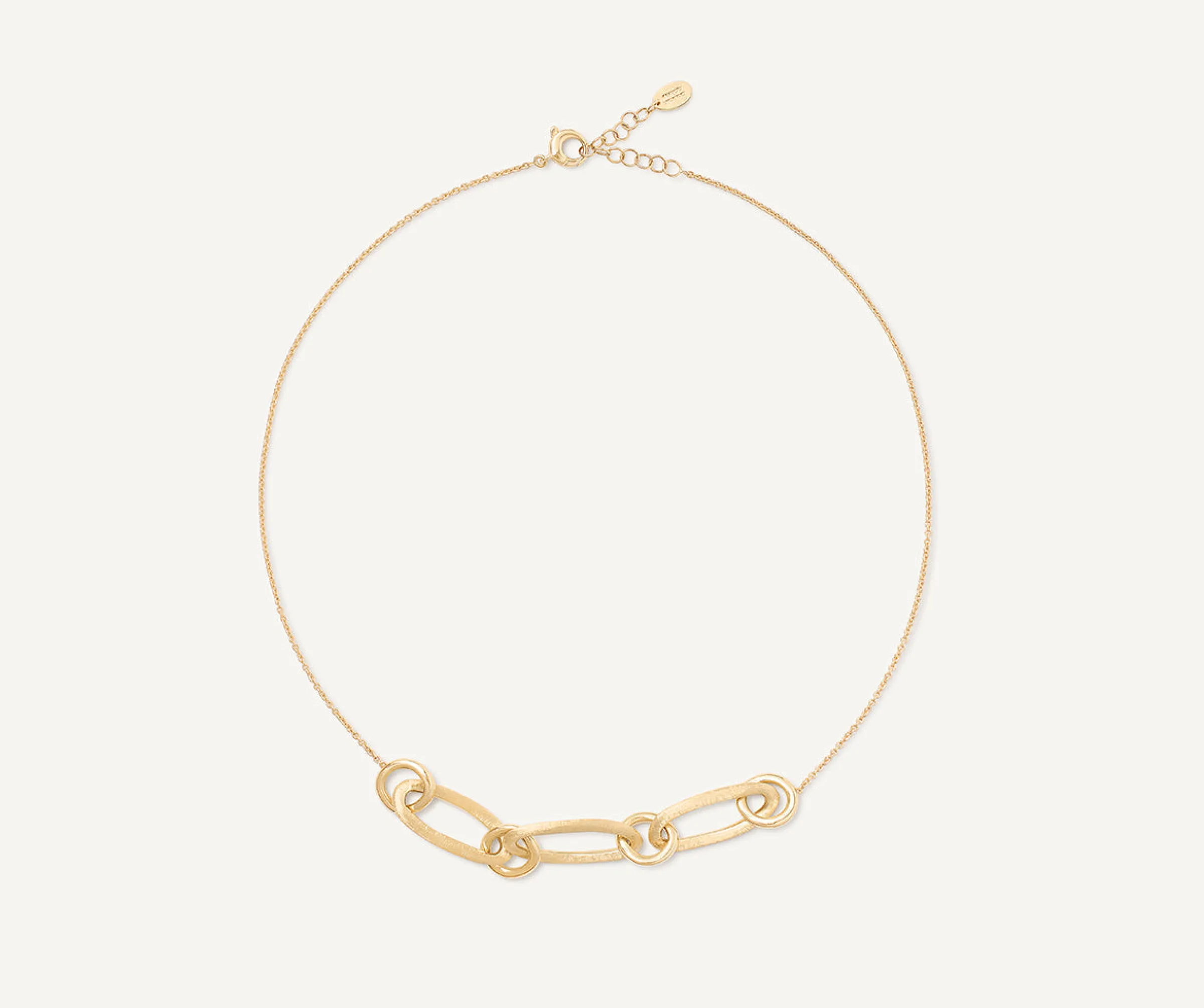 Necklaces-Marco Bicego 18K Yellow Gold Mixed Link Half Collar Necklace Yellowgold