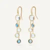 Earrings-Marco Bicego 18K Yellow Gold Mixed Topaz 2-Strand Earrings Yellowgold