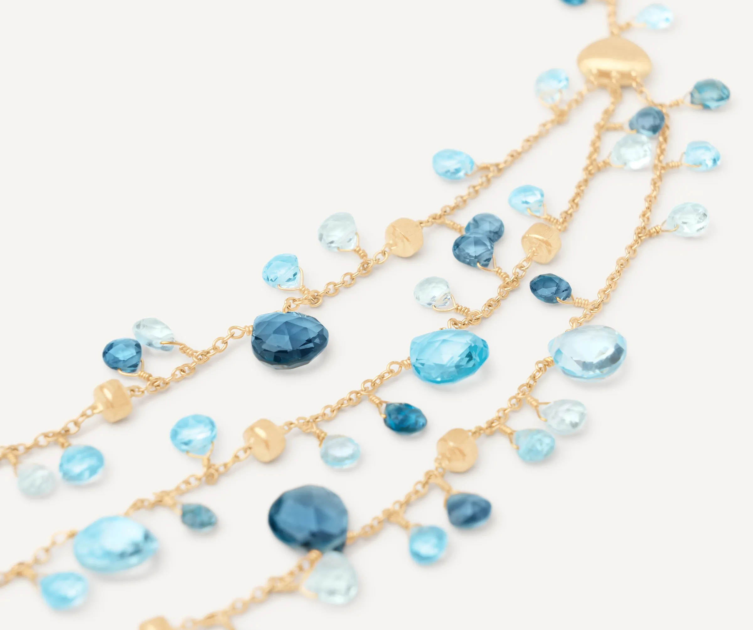 Necklaces-Marco Bicego 18K Yellow Gold Mixed Topaz Three-Strand Necklace Yellowgold