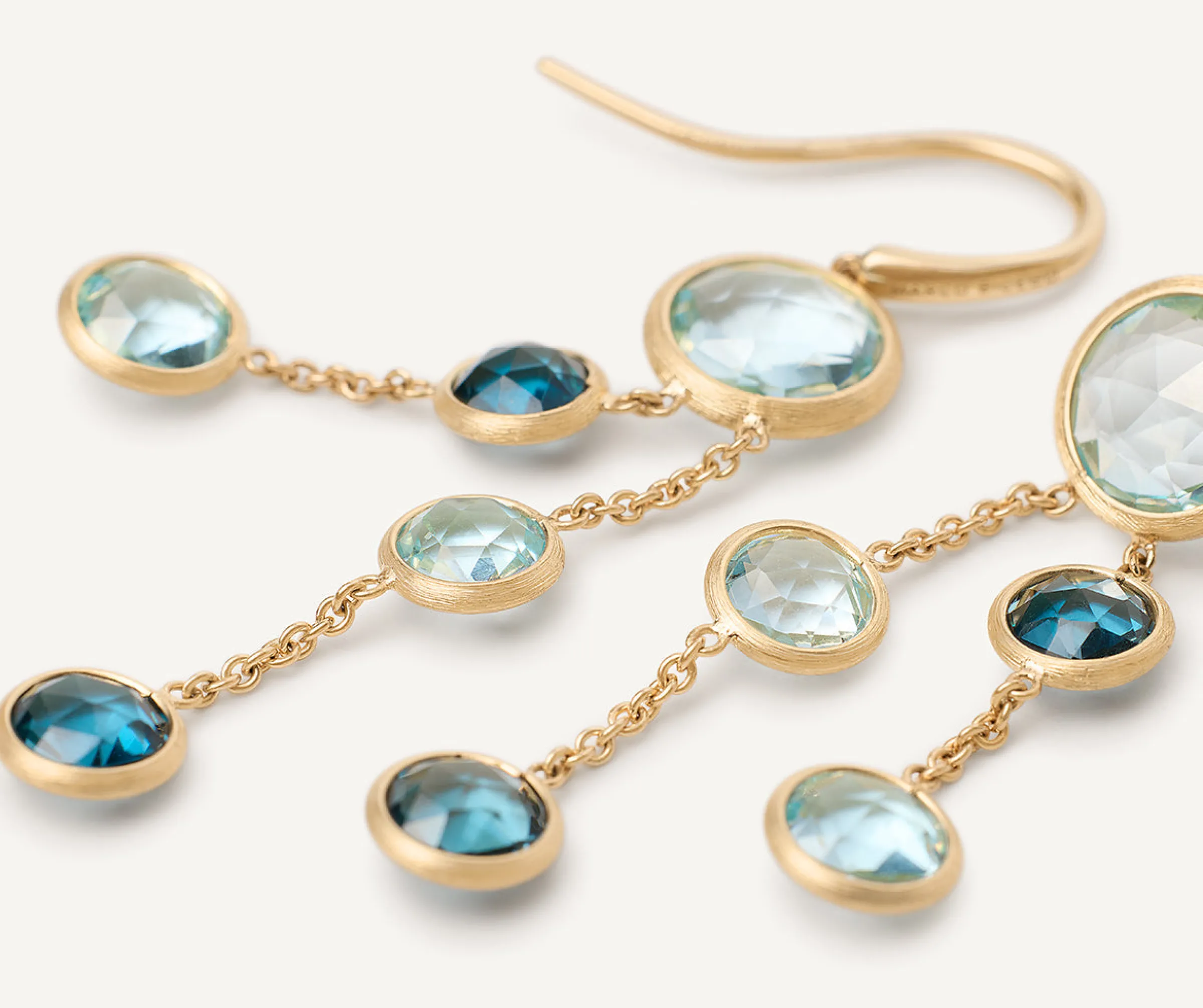 Earrings-Marco Bicego 18K Yellow Gold Mixed Topaz 2-Strand Earrings Yellowgold