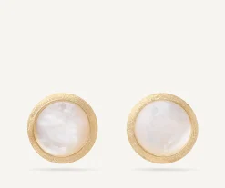 Earrings-Marco Bicego 18K Yellow Gold Mother of Pearl Stud Earrings YellowGold