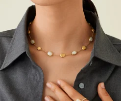 Necklaces-Marco Bicego 18K Yellow Gold Mother of Pearl u0026 Gold Necklace Yellowgold